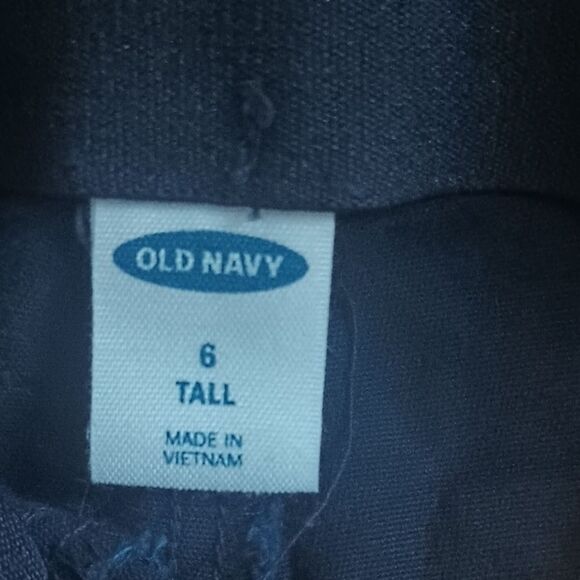 Old Navy Pull On Elastic Waistband Pant Women's Size 6 Tall Navy Blue Side Zip - Picture 7 of 9